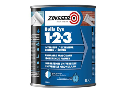ZINSSER Bulls Eye 1-2-3  1 ltr. wit of li.kl.