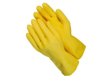 Handschoen huishoud geel L