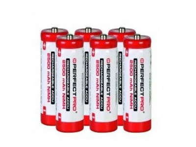 Oplaadbare batterijen AA NiMH 2500mAh. per 6 stuks.