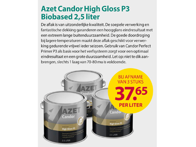Candor High Gloss P3 2,5L wit/kl. PER 3 STUKS Q2
