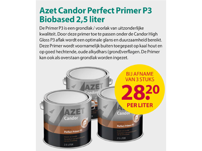 Candor Perfect Primer P3 wit/kl. 2,5L PER 3 STUKS Q2