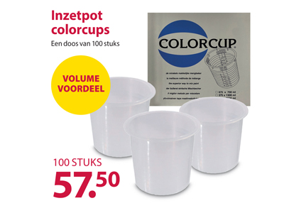 DOOS Colorcups inzetpot 2,5 liter 100 stuks Q3